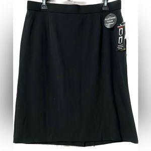 BRIGGS NEW YORK Black A-Line Skirt Sz 14 NWT